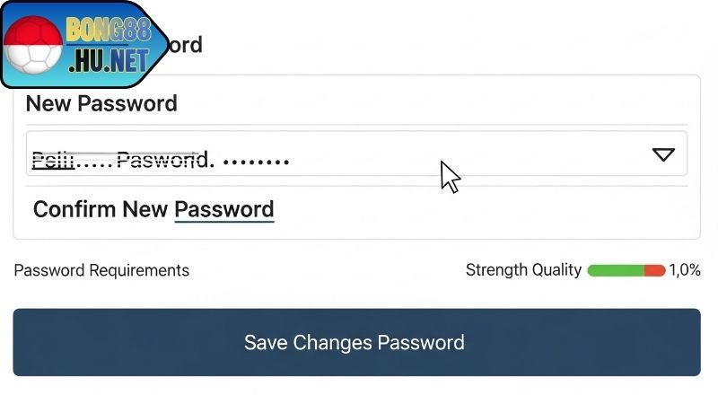Đổi mật khẩu bong88 - Tại sao bạn nên thực hiện định kỳ? 3 Đổi mật khẩu bong88 qua ứng dụng di động